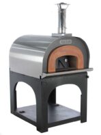 AgriEuro Cibus Inox 800 – Edelstahl Holzbackofen für draußen – mit Backraum Ø 80 – Backfähigkeit: 5 Pizzen – Image 2