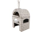 AgriEuro PULCINELLA STONE – Holzbackofen für den Außenbereich – grau – 80X60 – 4 Pizzen – Image 3