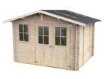 Alce Cortona Express 296×249 – Gerätehaus aus Holz – Mit Fenstern und Doppelflügeltür – 296x249x220 cm – Image 3