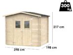Alce Hobby 248×198 – Gartenhaus aus Holz – Mit Fenstern und Doppelflügeltür – 248x198x217 cm – Image 3