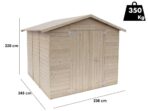 Alce Stefy 238×245 – Gartenhaus aus Holz – 238x245x220 cm – Image 3