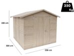 Alce Stefy 238×305 – Gartenhaus aus Holz – 238x305x220 cm – Image 3