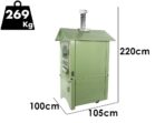 Clementi Smart – Holzbackofen für den Außenbereich – 80 x 45 cm – Grün