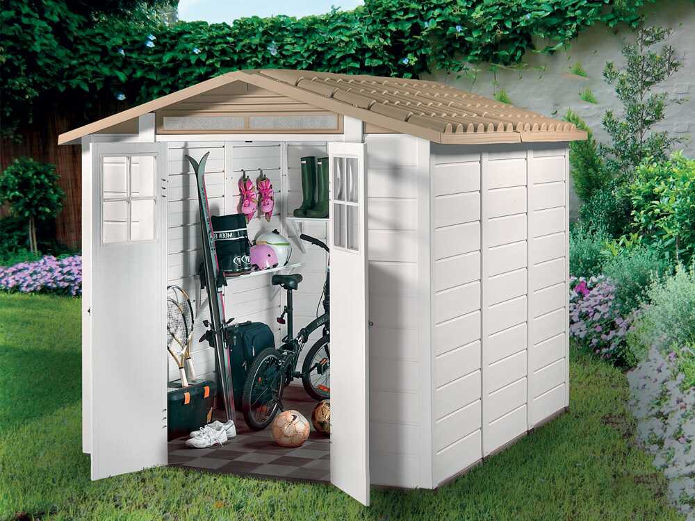 garofalo-tuscany-evo-240-gertehaus-mit-fenstern-und-doppeltr-202-5-242-5-220-cm-gertehaus-tuscany-evo-240-65780_1_1756799113_IMG_68b6a089ec969.jpg Garofalo Tuscany Evo 240 – Gerätehaus – Mit Fenstern und Doppeltür – 202,5 × 242,5 × 220 cm – Image 1