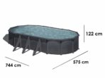 Gre Kea Ovale 730x375x120cm – Stahlwandpool