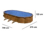 Gre Pacific Oval 730x375x120cm – Oberirdischer Stahlpool