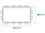 Intex Ultra XTR Frame 26378NP – 975x488x132 cm – Pool + Volleyball- und Reinigungsset