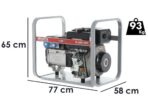 MOSA GE 6000 YDM – Diesel-Stromerzeuger 5.1 kW – Dauerleistung 4.5 kW – 230V – Motor Yanmar L 100 N