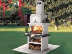 Palazzetti Balos – Kombi-Grillkamin mit Holzbackofen aus Betonstein – Image 3