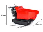 Raupendumper AMA TAG500TD – Hydraulische Kippmulde – Tragfähigkeit 500Kg