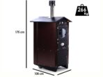 Rossofuoco Garden 80 – Holzbackofen für den Außenbereich – Braun