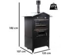 Rossofuoco Sedicinoni 80 – Holzbackofen für draußen – black